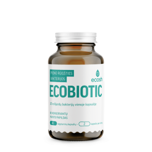 ECOSH Ecobiotic pieno rūgšties bakterijos, 40 kapsulių